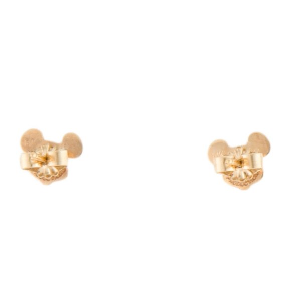 DISNEY 14K YELLOW GOLD MICKEY MOUSE STUD EARRINGS - Picture 3 of 3